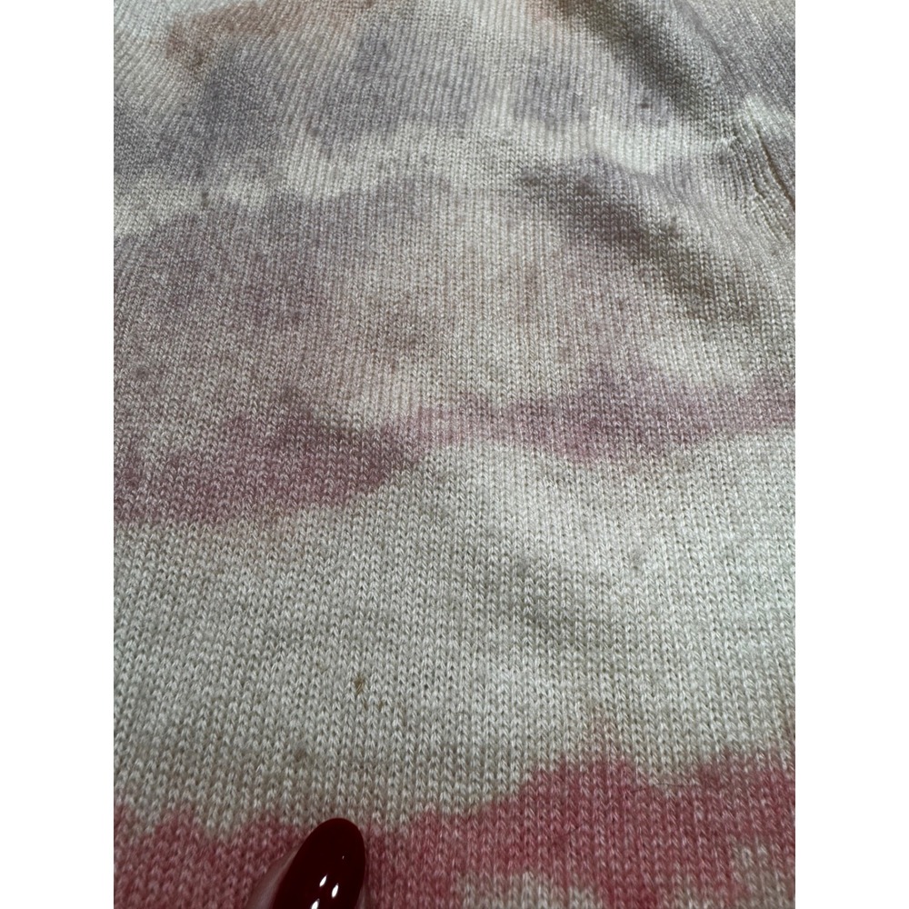 AllSaints Womens Tie Dye Merino Wool Cardigan Sweater Orange Pink Medium *note - Picture 4 of 9